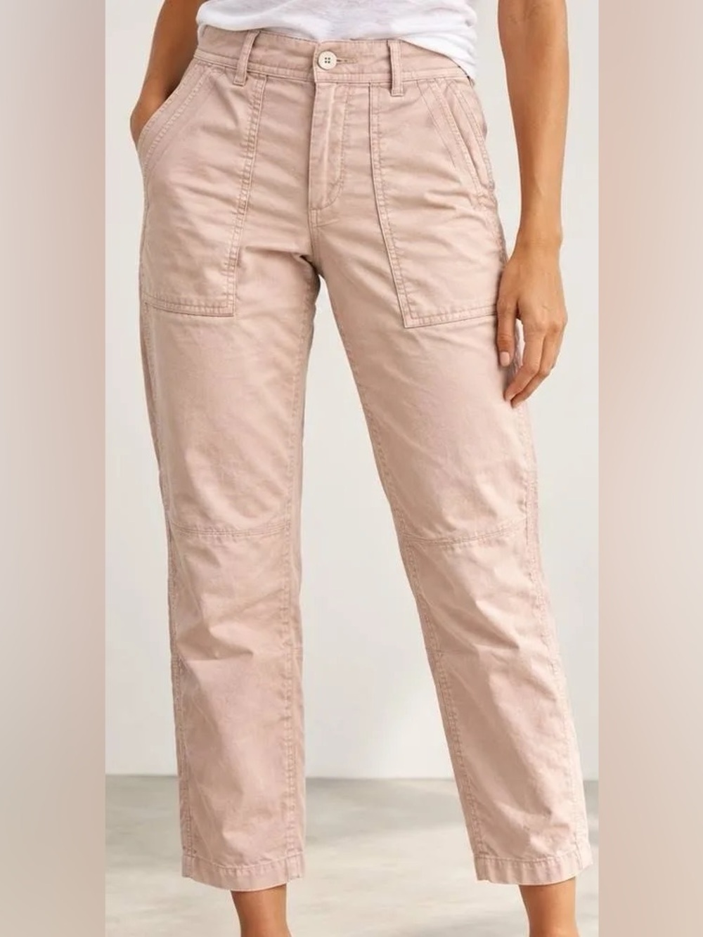 Anthropologie “The Wanderer” Soft Washed Blush Utility Crop Pant